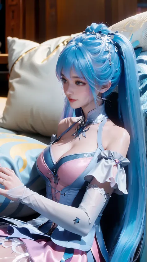 一个女孩Lying in bed,Face up,Raise your legs slightly,Front view super detailed beautiful big breasted girl 16 years old. Ultra HD, 4K, 8K, Movie,whole body,Lying down,Long legs,Very big breasts,whole body捕捉,(((Lying in bed))),(((whole bodyLying in bed))),big...