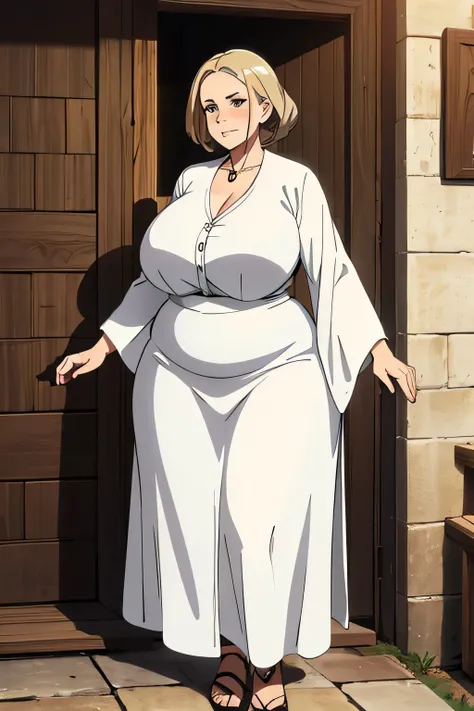 Granny, plump, mature female, medieval europion full body image