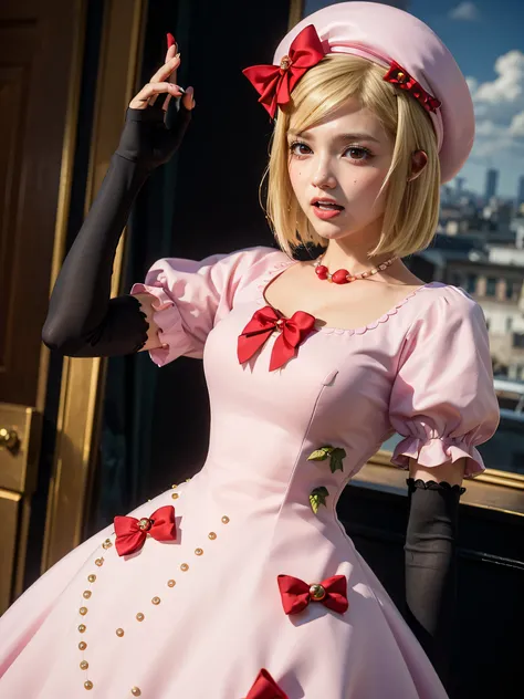 (1 lady), The beautiful, (Best quality at best:1.4), (ultra - detailed), (extremely detailed CG unified 16k), gold blonde hair, very detailed, High-definition RAW color photo, professional photoshooting, amazing face and eyes, cosmetics, (amazingly beautif...