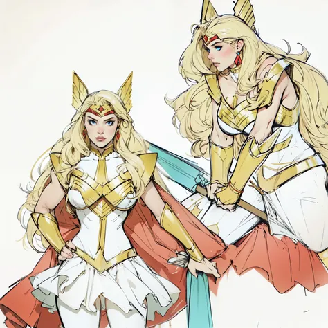 SHE-RA , WARIOR PRINSES, BLOND HAIR , WOMAN