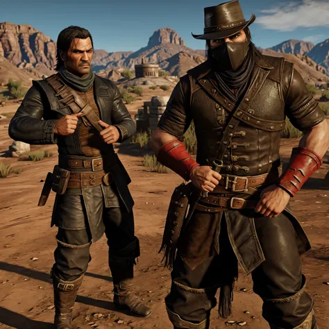 Characters from Mortal Kombat in the world of Red dead Redemption 