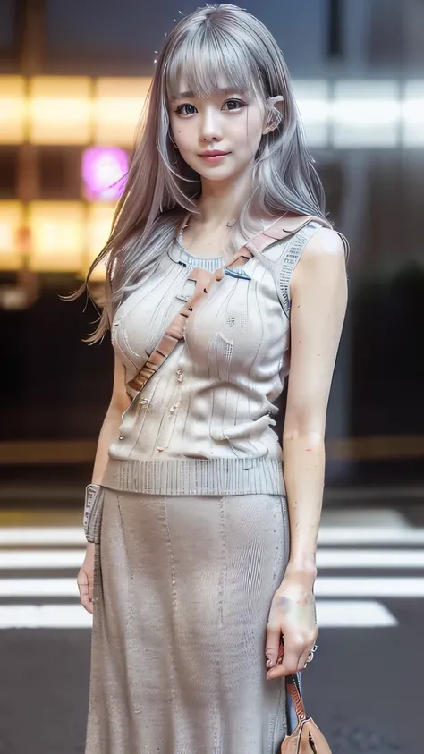 (((Tokyo Street:1.5))、Woman walking in the city:1.3、The background is the street)、(Realistic、Like a photograph、Live Action、8K, Realistic, RAW Photos, Best image quality: 4), Single-lens reflex camera、RAW Photos, Highest quality, Realistic, Very detailed CG...