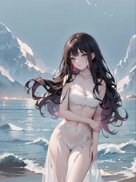 ((dark fantasy)), ((wavy hair, pale skin),((light blue eyes)), freckles, warm light,( 16 years old),busty,Glamour,Gorgeous,monochromes,erotic posing,Dynamic Posing,Arrange Pose,Dramatic,Cinematic,Detailed background, Dynamic Angle,From the angle of the fil...