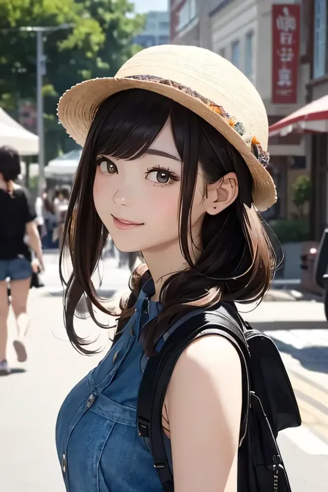 Highest quality、High resolution、Detailed Background、(Beautiful face in every detail:1.4)、Anatomically correct、(Detailed facial expressions)、Teenage beauty、(Huge breasts:1.2)、Perfect body line、cute hair colors、Brown Hair、Black Hair、Braided bob cut、Braided P...