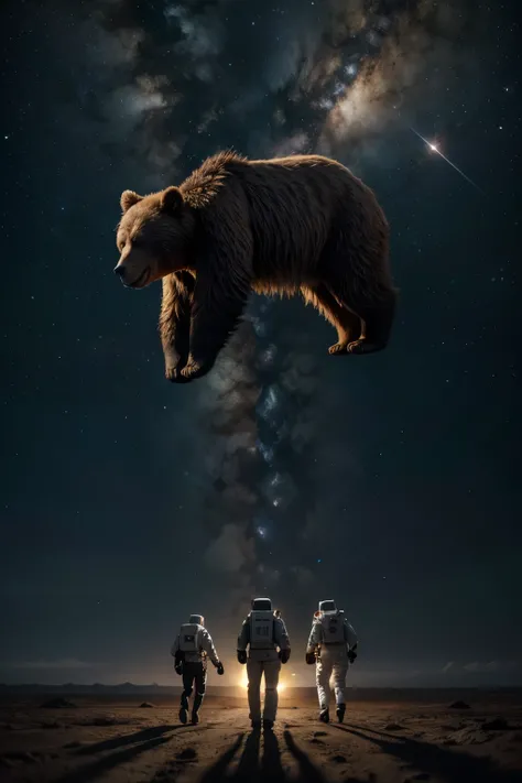 3 astronauts chased by a giant demonic space bear  