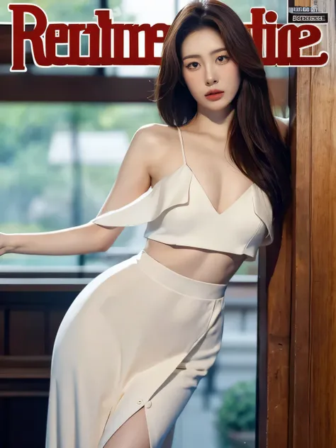 "Ethereal Allure: Captivating Presence" Description: Immerse yourself in the mesmerizing world of captivating allure with this dynamic magazine cover. As a talented actress and beloved idol, commands attention with her striking presence and ethereal beauty...