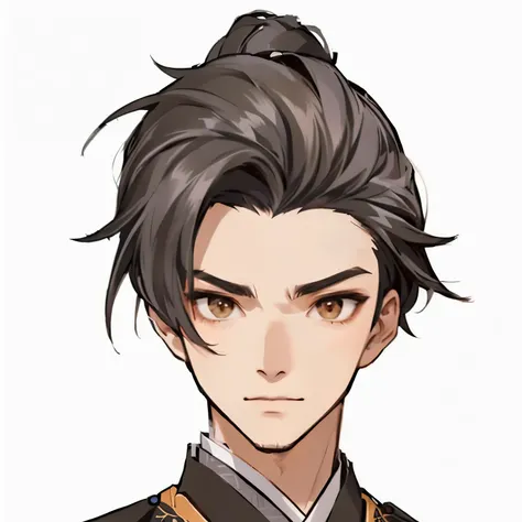 A man in a black jacket、Close up of man with hairstyle, heise jinyao, Taisho Rome, 《Genshin Impact》Zhongli, Keqing from genshin impact, Shiro Masamune, Hijikata Toushirou, Kenji Tsuruta, Kazuya Tsurumaki, Mai Yoneyama, Genshin Impact角色