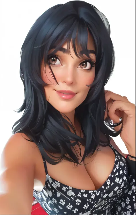 a close up of a woman with a hat on her head, profile image, yummy, 4 5 yo, sultry smirk, sexy :8, 3 0 years woman, 40 years old women, aged 4 0, very sexy woman with black hair, she has black hair with bangs, she is about 50 years old, profile shot