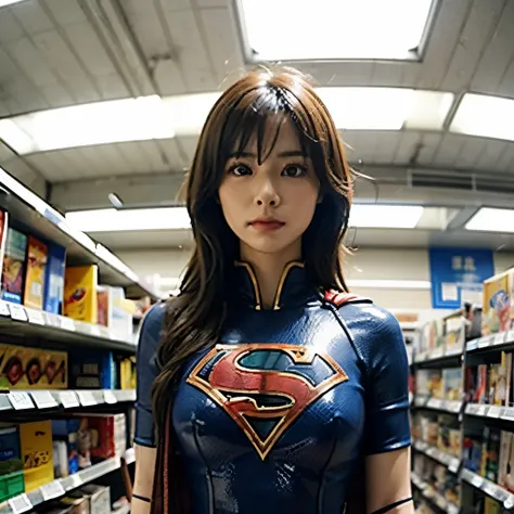 Supergirl、1/6th scale adult figure、A tentacle figure painted to look like stainless steel、A setting of countless metal tentacles emerging from a machine of an unknown civilization、Metal tentacle figures arranged throughout the collection shelves、Supergirlを...