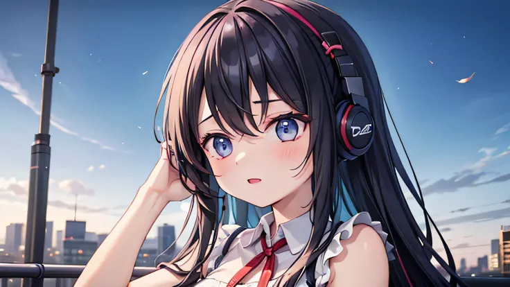 Girl listening to music