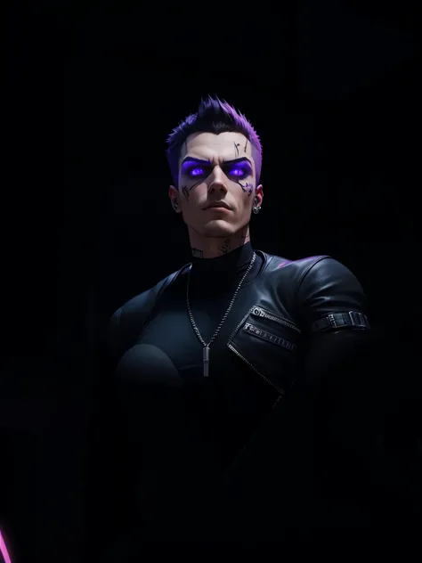 Change background cyberpunk handsome   punk face 8k 