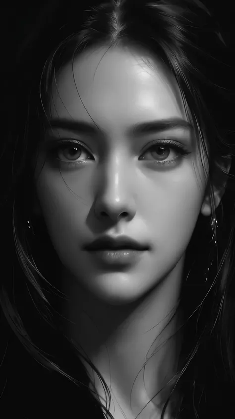 masterpiece, Best Quality, Illustration, Ultra-detailed, finely detail, high resolution, 8K Wallpaper, Perfect dynamic composition, Beautiful detailed eyes , Sexy face, Face feeling ecstasy, Face at the peak of sexual arousal, looking at viewer, ((Dark bac...