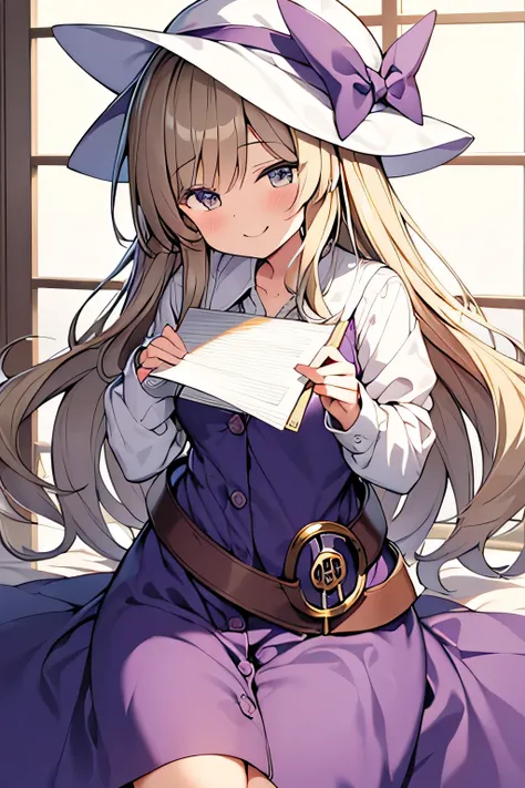 watatsukinotoyohime,
Smiling writing a letter Top quality masterpiece