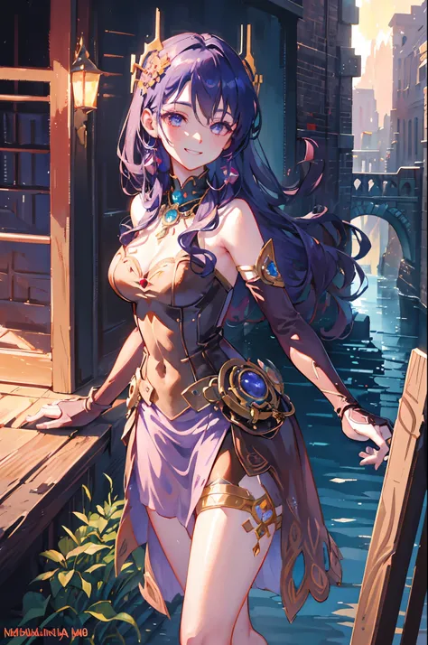 ((masterpiece)), a beautiful steampunk robot girl, with a right arm made entirely of metal, extending from the shoulder to the hand, in a captivating underwater setting. anime style, best quality, ultra-detailed, extremely detailed, 4K, 8K, ((no bad anatom...