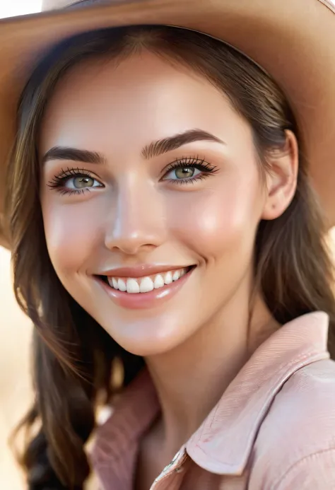 light blush,smile,detailed pupils,cowboy shot, , ( ,), looking at viewer,beautiful woman girl,(skindentation:1.2), shiny skin, best quality, ultra high res, (photorealistic:1.4),