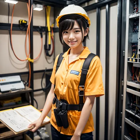 - **name**: Naomi Sakura（Sakura Naomi）
- **age**: 28 years old - **Profession**: Electrical worker - **Appearance**: with short cut black hair、With a bright and cheerful expression、Wearing work clothes。Always wear a helmet and tool belt。
- **character**: D...