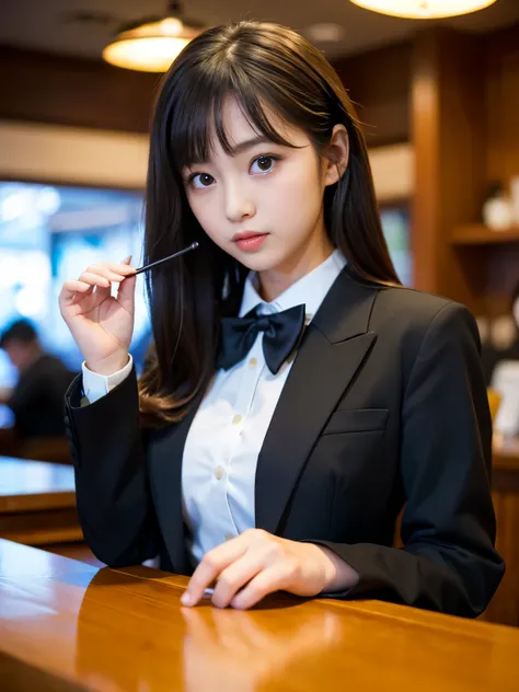 (Best-quality, Masterpiece, Ultra-High-Resolution, (Photorealistic:1.4), Raw Photo, depth of field, professional lighting, perfect anatomy, extremely details), 1girl, 15-years-old, the most famous Japanese idol, ((extremely cute face like the most popular ...