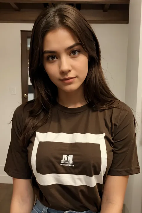 Girl Brown with T-shirt