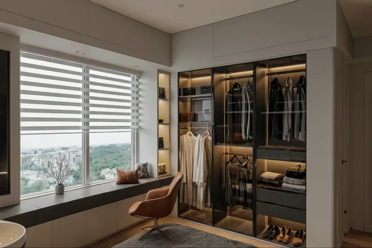 Raw photo,Masterpiece, high quality, best quality, authentic, super detail,
exterior, outdoors, bedroom style modern, glass windows, pavement, trees, sky, cloud, (daylight:1.1), gray wall,