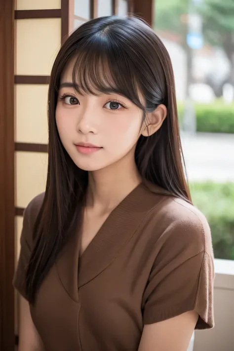 Asian　girl　Round eyes　Clear nose