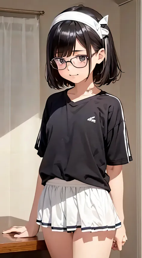 (Tabletop, Highest quality, Capture the cutest moment, Depth of written boundary, Ultra-detailed, Ultra-high resolution, C4D, Octadale, 3D Modeling, 8K, 16K, One Girl,Middle school students, ,Black-haired,short hair,Straight Hair,Light brown eyes,White hea...