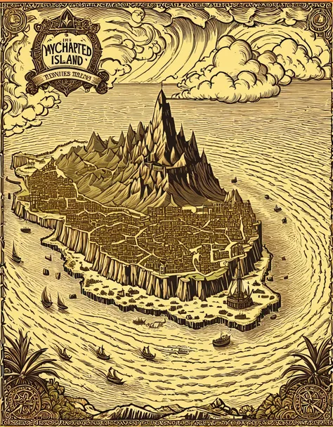 "It is not down on any map; true places never are."

Image Prompt: Illustrate a mysterious, uncharted island or landscape that captures the idea of uncharted territories and the unknown.