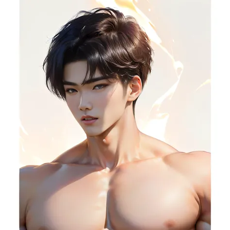 (((hyper realistic image, 8K!!!))), (((Face image of young single man in his 20s very handsome, hes Asian, he is the most beautiful man in the world!!, he is the god of beauty!!, he is tall he is 1.92 meters high, has long, muscular legs!!, anime styling, ...