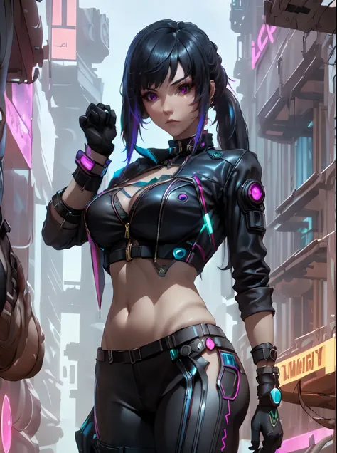 (masterpiece, best quality, aesthetic:1.4,) 1girl, cyberpunk, futuristic, yelan, break, symmetrical face, highly detailed face, ...