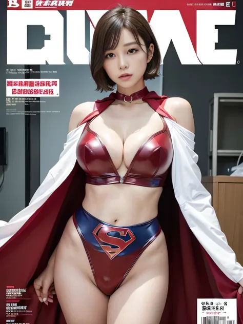 masterpiece、Enamel Supergirl Costume、Short Hair、Hospital operating table、Crisis situation、Big and ample breasts、looking at the camera、Shiny、Off the shoulder、choker、Long sleeve、exy poses to seduce、Sweaty skin、Model Body Type、Alluring、charm、Enchanting、Abused...