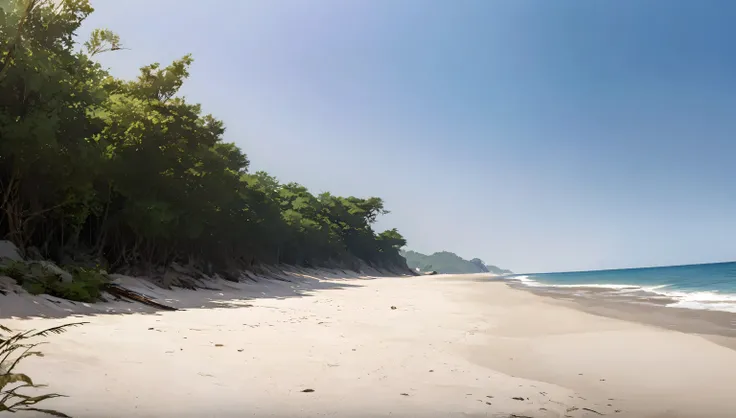 Deserted beach,  High detail, Sharpness, Clear vision