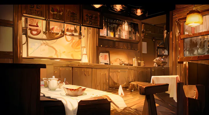 japan、Blinding light、Dining table,、wine glass,、counter、HD detail、hyper-detail、epic composition、realistic lighting、high-definition details、masterpiece、best quality，（Highly detailed CG integrated 8k wallpaper）