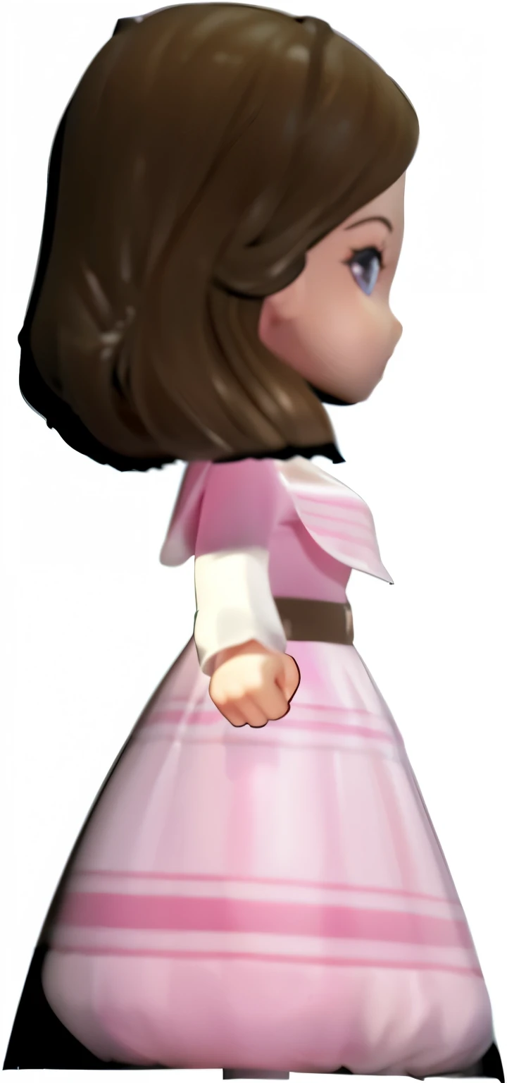 Beautiful long-haired girl，Pink long skirt，White background--3:2, Character modeling，POP MART Super cute little boy IP， Chubby face,  , Ultra Detail,。.3d, c4dblender, OC Renderer, Ultra HD, 。.3d 渲染, Model, Blind Box Toys, Smooth and delicate, Clean backgro...