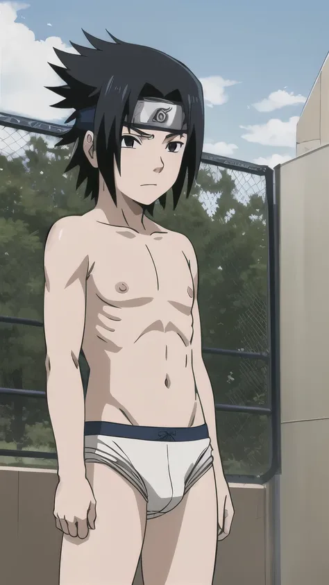 Sasuke, shirtless, swimwear, underwear, briefs, muscle growth, showering, bathing, 12-year-old boys,