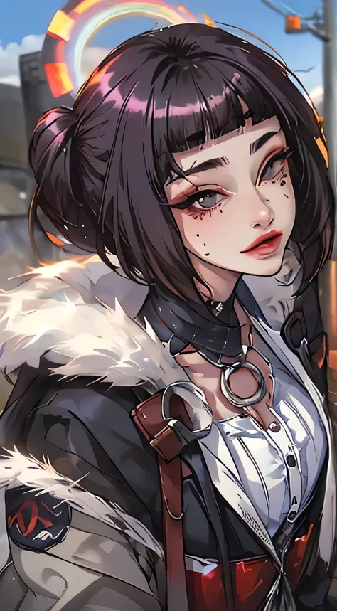 (masterpiece:1.2, Best quality), (real picture, complex parts), (1 lady, One, upper body, big tits)
cloth: cutting, Vanguard, Experimental appearance: shaved head or brave hair color, Dramatic make-up, unconventional fashion choices
Behavior: rebellious, N...