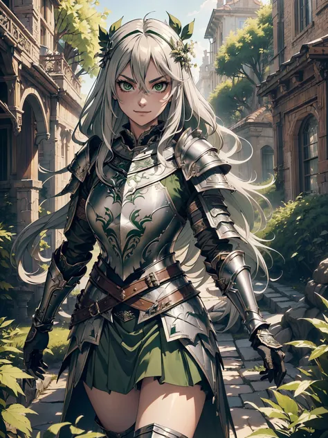 最high quality、Ultra High Definition, Ultra High Quality, Hyper Definition, Hyper Quality, Hyper Detailed, Extremely Detailed, Perfectly Detailed, Best image quality、masterpiece、woman((20-year-old、super dynamic pose , legs bent at the knees, Green solid eye...