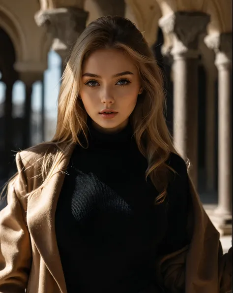 Blonde woman with long hair and black turtleneck sweater posing for a photo., beautiful model, Portrait Sophie Mudd, Sidney Sweeney, Stunning woman, beautiful woman, Attractive woman, beautiful model femenina, Stunning model, attractive girl, Dasha Taran, ...