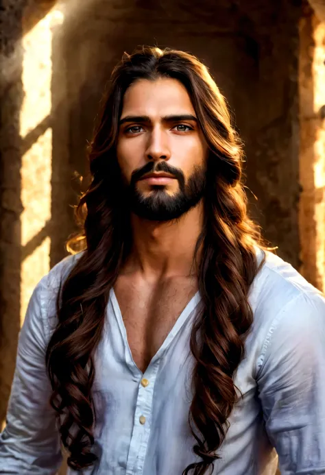 best quality,4k,8k,altas,master part:1.2),ultra-detalhado,(realistic,fotorrealista,photo-realistic:1.37),jesus cristo,estilo de ...