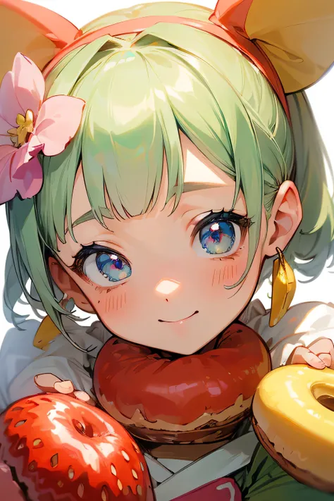 Highest quality、High resolution、Detailed Background、(Beautiful face in every detail:1.4)、Anatomically correct、(Detailed eyes:1.2)、Teenage Girl、Highly detailed face、cute hair color、Bobcut、ponytail、Twin tails、Fairy、A big smile、smile、cute gesture、
(Two cute F...