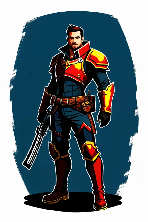 Lethal Company game character digital drawing style