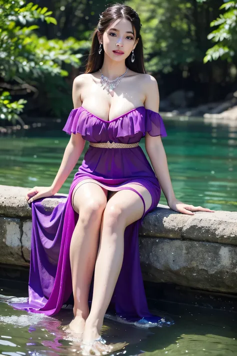 8K, ultra hd, masterpiece, ultra realistic, 1 girl, nice face, very long hair, detailed eyes, detailed lips, (big breasts:1.5) super round "oil wet body", Short Strapless Tulle Beaded Prom Dress  Flowers , ((pink, red, blue ,black,green,meroon,purple,yello...