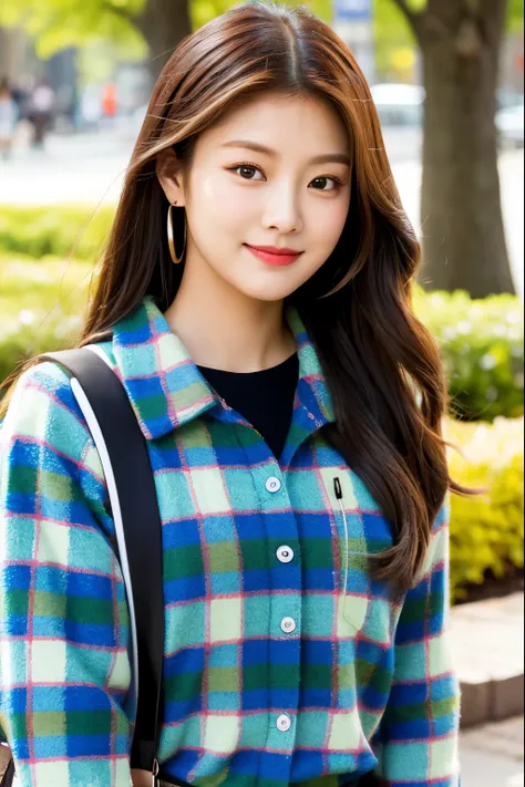 araffe woman in a plaid shirt and khaki pants posing for a picture, blackpink jennie, jinyoung shin, tzuyu from twice, jossi of blackpink, heonhwa choe, park ji-min, roseanne park of blackpink, jaeyeon nam, jisoo of blackpink, jia, lee ji-eun, lee ji - eun...