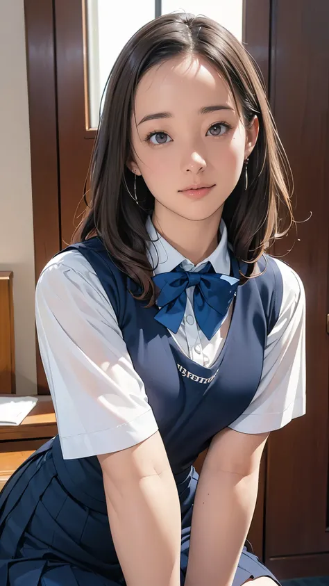 (masterpiece:1.2, Highest quality), (Realistic, photoRealistic:1.4), Beautiful illustrations, (Natural Side Lighting, Cinema Lighting), Written boundary depth, Beautiful thighs staring at the viewer, (Face Focus, Upper Body), 1 female,20-year-old,alone,(Wi...