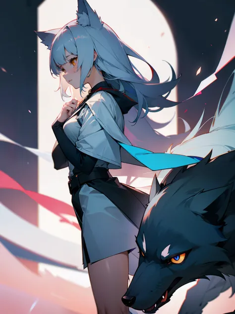 1girl, wolf girl