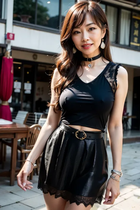 75 years old　mom　milf　Chinese Lady　large earring　Big choker　navel piercing decoration　A bracelet　Silver Hair　realisitic　Gorgeous Madame Beautiful Mature Woman　sexly　Smile　Gentle woman navel piercing　４K　High quality ホームパーティー　wine　Summer Dresses　Gorgeous Mad...