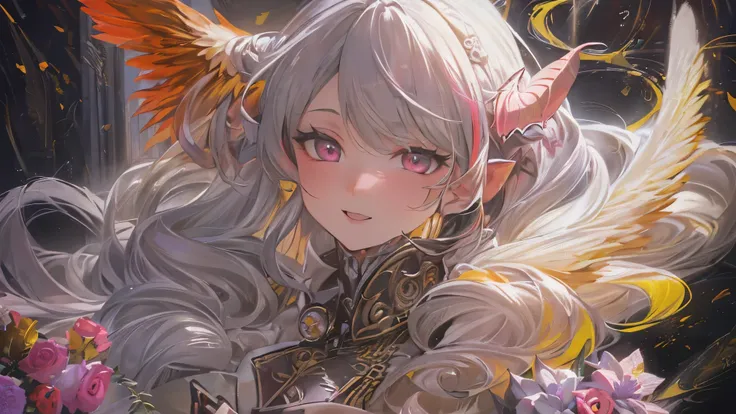 ((Highest quality)),(Ultra-high resolution),(Ultra-detailed new),(Detailed Description),((The best CG)),(masterpiece),Highly detailed art,A wonderful new art form,(Art with precise details:1.5), (Female angel and female devil:1.6),Beautiful and well-propor...