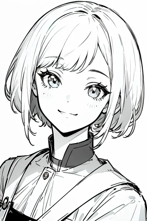 Smile girl headshot Shorthair