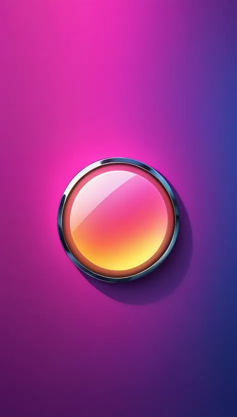 1 diffuse gradient metal button，Diffuse gradient background，colourful，Neon glows，Backlight