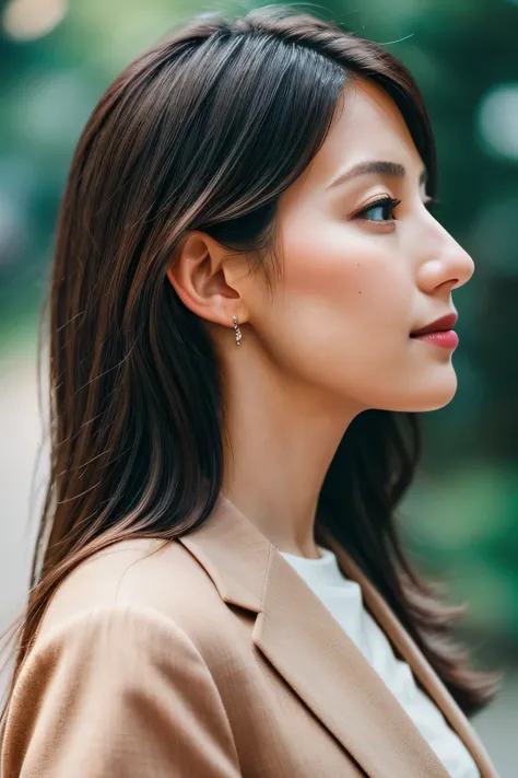 woman images,、Face close-up、Smooth Skin、masterpiece、Highest quality、8K Photo、woman, Age 25、girl、((profile.Turn to the side))