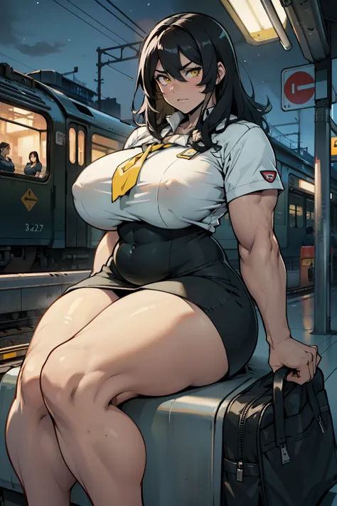 thick thick thick thick thick thick thick thick thick thick massive tits huge muscles sad girl black hair yellow eyes pale skin (sitting on a train station at night alone)