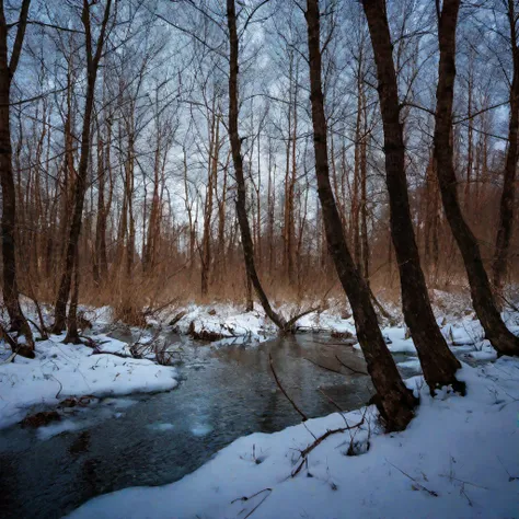 Cold and wet winter forest10